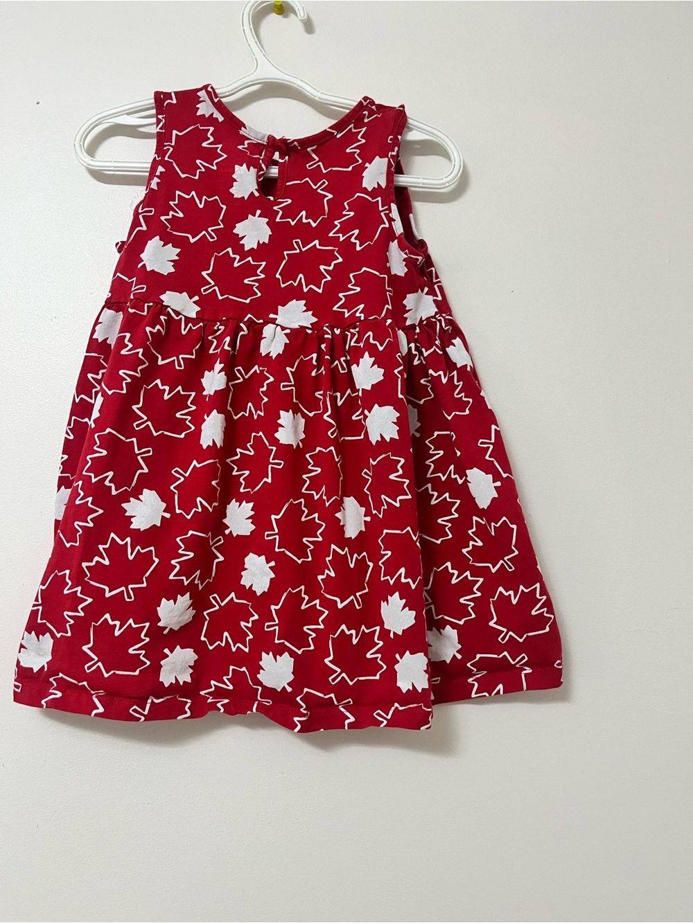 Canada Day George Red Sleeveless maple Leaf-Print Casual Dress for toddlers - Picture 2 of 3